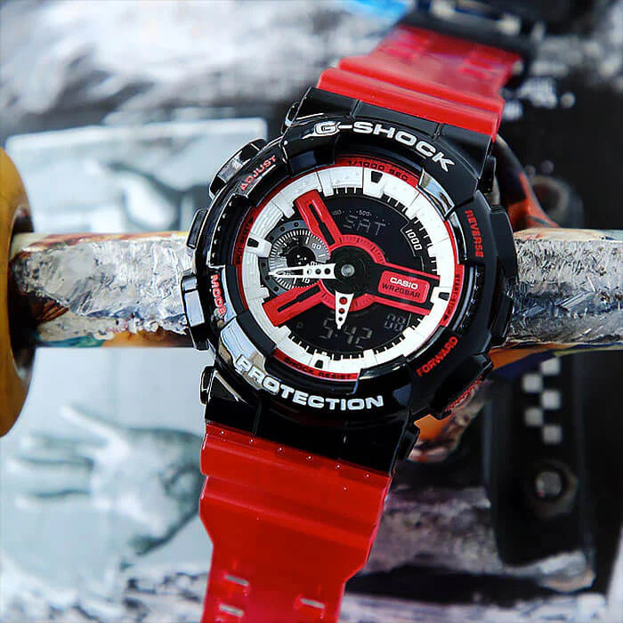Casio G-Shock Ga-110rb-1adr - Adventure-Ready Black & Pink Timepiece For Men by i-watch
