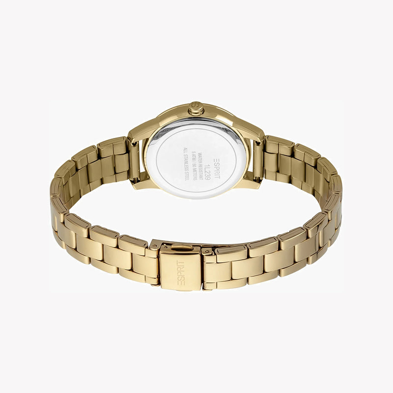Esprit Women's Gold Stainless Steel Watch, Silver Dial | Es1l186m0035 by i-watch