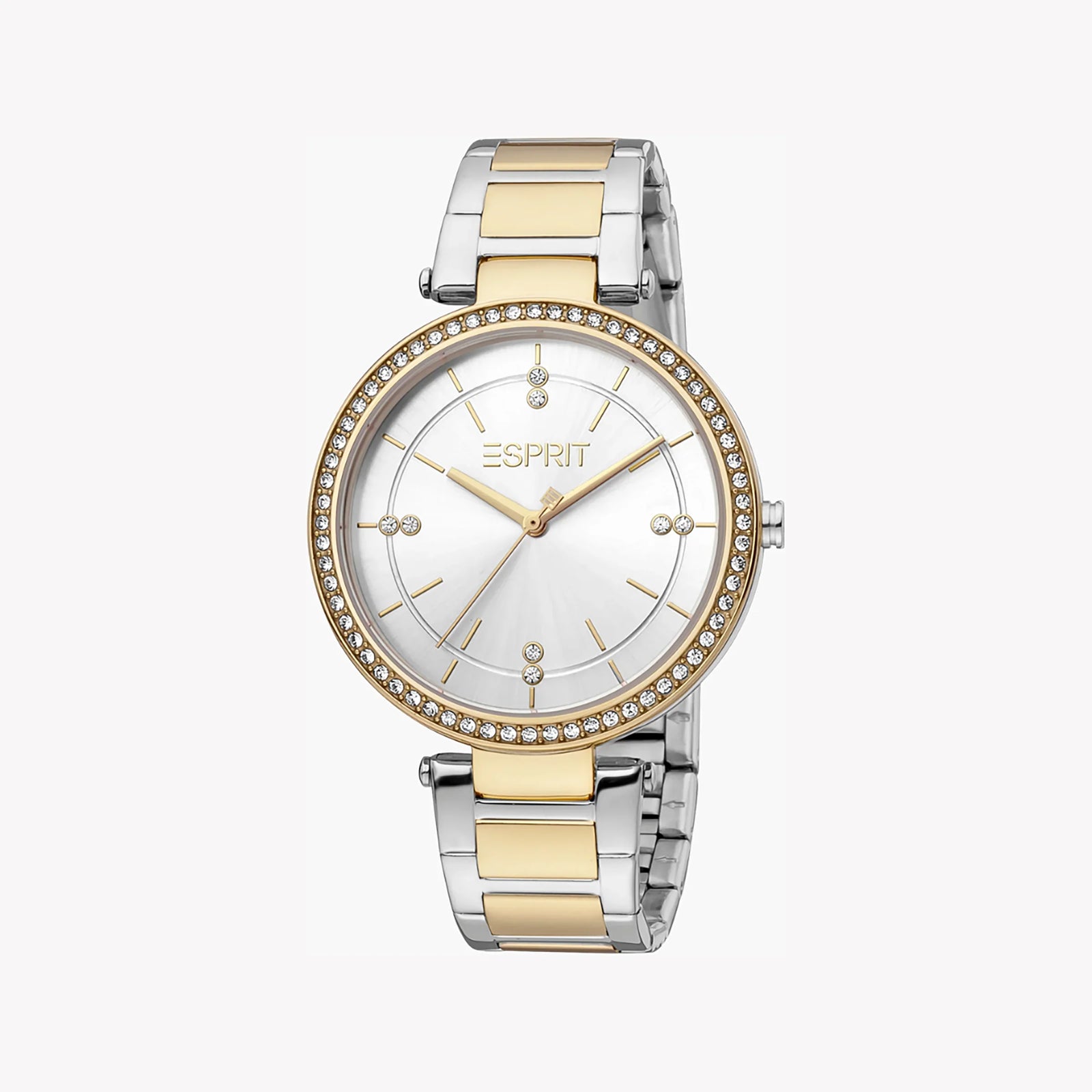 Esprit Women's Silver & Gold Stainless Steel Watch, Silver Dial | Es1l148m0025 by i-watch