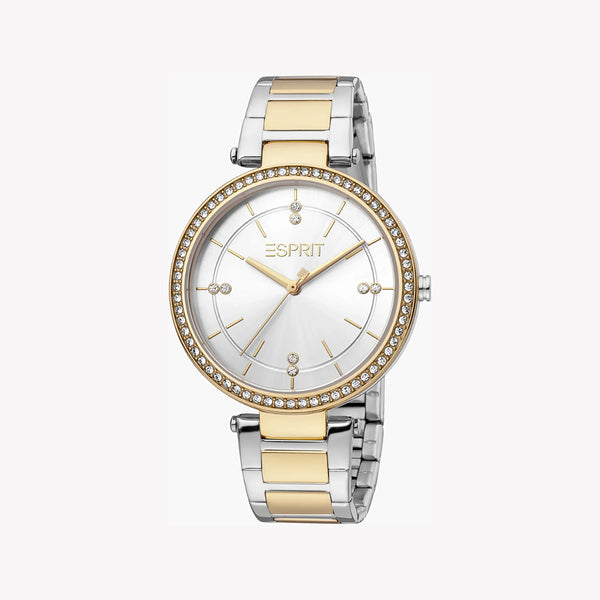 Esprit Women's Silver & Gold Stainless Steel Watch, Silver Dial | Es1l148m0025 by i-watch