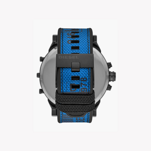 Diesel Men's Black Stainless Steel, Blue Fabric | Dz7434 by i-watch