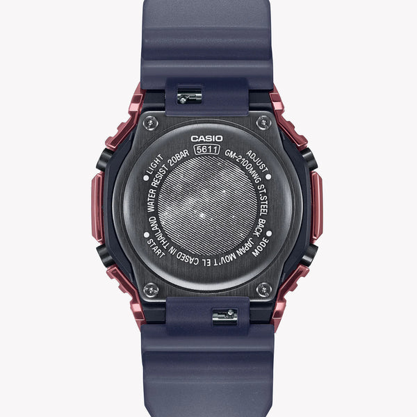 Casio Men's Pink Resin & Stainless Steel Watch, Black Band | Gm-2100mwg-1aer by i-watch