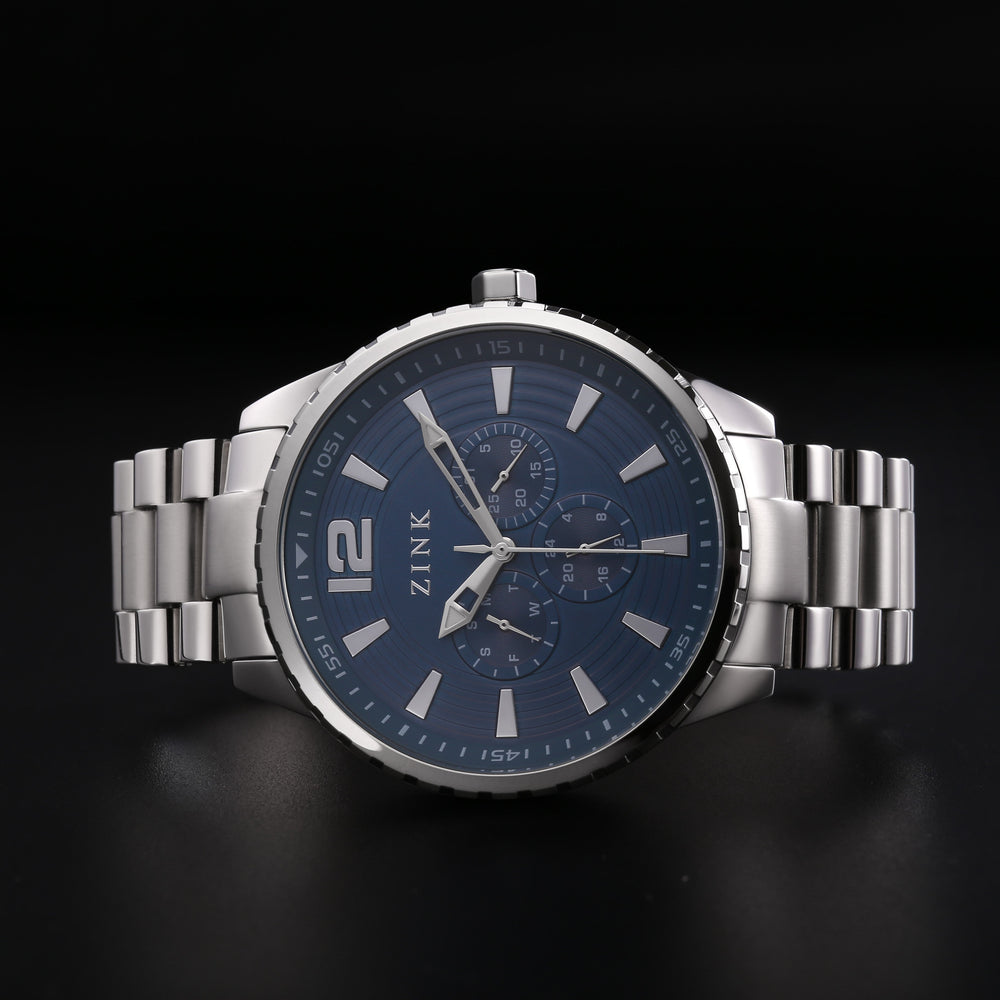 Zink Men's Stainless Steel Blue Dial Watch | Zk131g2s-46 by i-watch