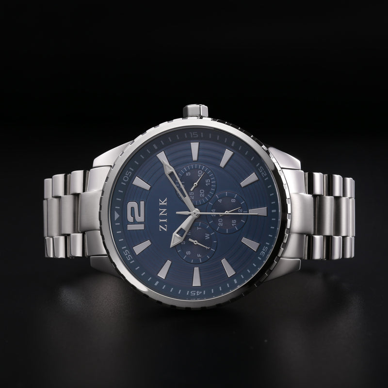 Zink Men's Stainless Steel Blue Dial Watch | Zk131g2s-46 by i-watch