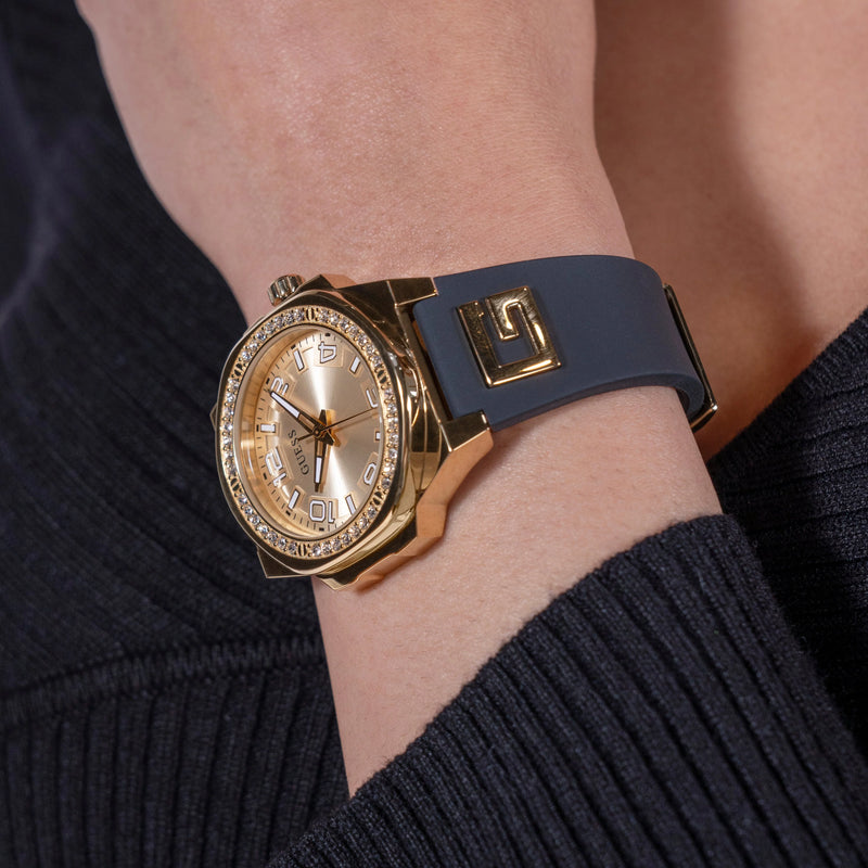 Guess Women's Gold Watch, Champagne Dial | Gw0617l5 by i-watch