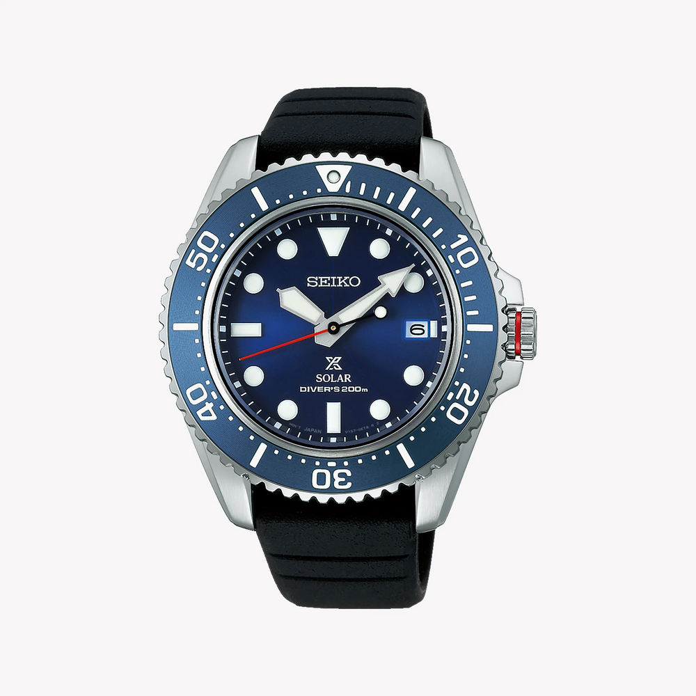 Seiko Men's Blue Silicone Watch, Blue Dial | Sne593p1 by i-watch
