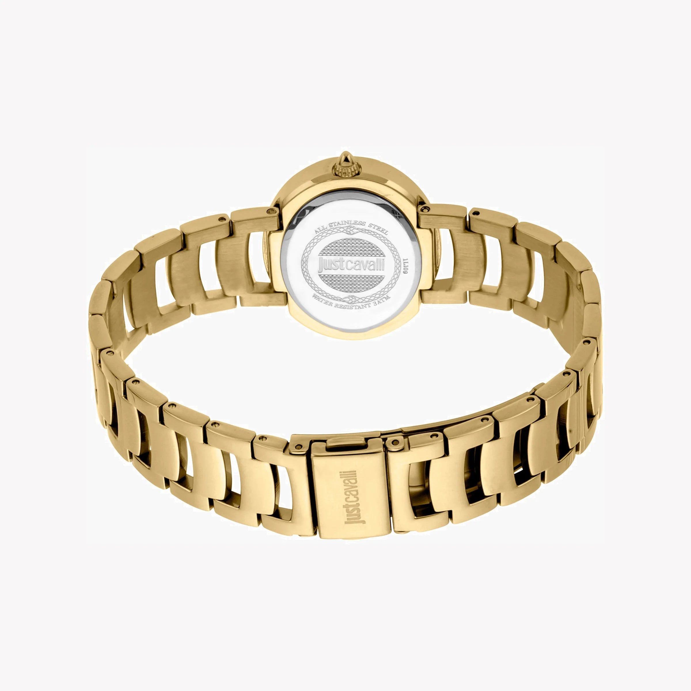 JUST CAVALLI Women's Watch with Gold Stainless Steel Case and Gold Stainless Steel Band