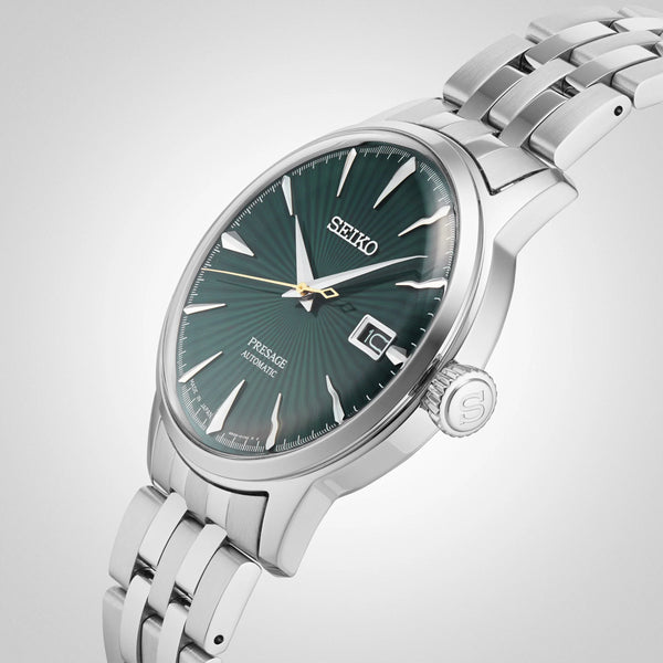 Seiko Men's Silver Watch, Dark Green Dial | Srpe15j1 by i-watch