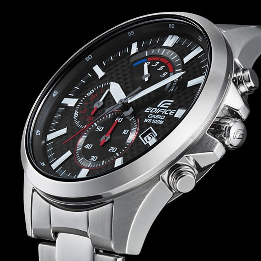 CASIO EDIFICE EFV-530D-1AVUDF - STRIKING ELEGANCE MEN'S WATCH WITH BLACK DIAL AND STAINLESS STEEL BAND