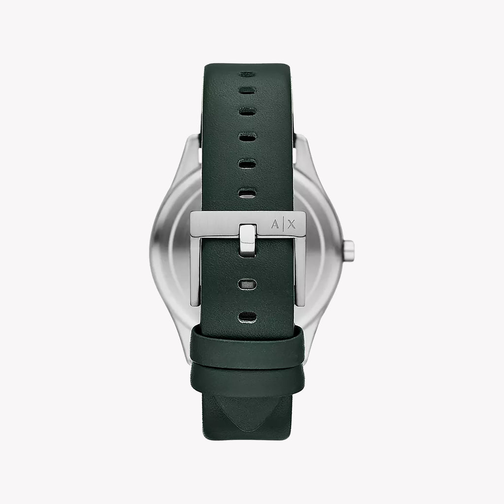 ARMANI EXCHANGE Women's Watch with Silver Stainless Steel Case and Green Leather Band-i-Watch-3