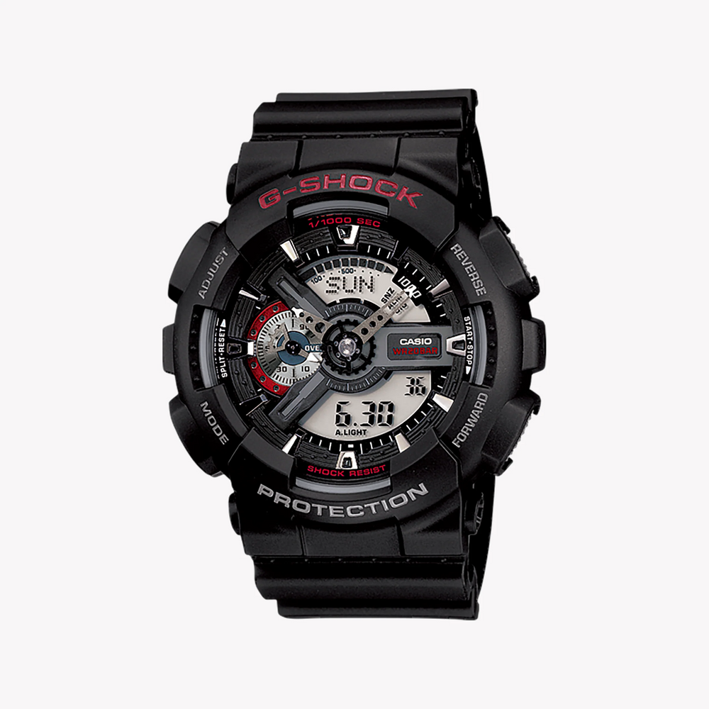 G-Shock Men's Black Resin Watch, Bold Design | Ga-110-1a by i-watch