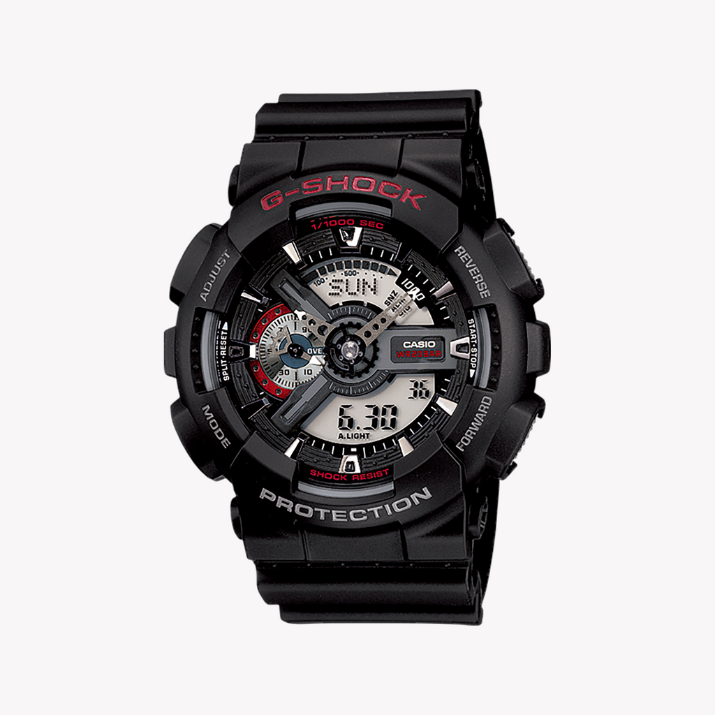 CASIO G-SHOCK GA-110-1A BOLD ADVENTURE - MEN'S SPORTY TIMEPIECE WITH BLACK RESIN BAND