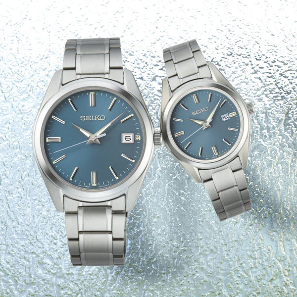 Seiko Men's Silver Stainless Steel Watch, Blue Dial | Sur525p1 by i-watch