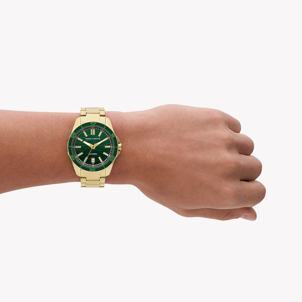ARMANI EXCHANGE AX1951 - BOLD GOLD & GREEN MEN'S WATCH - STRIKING STYLE & FUNCTIONALITY-i-Watch-4