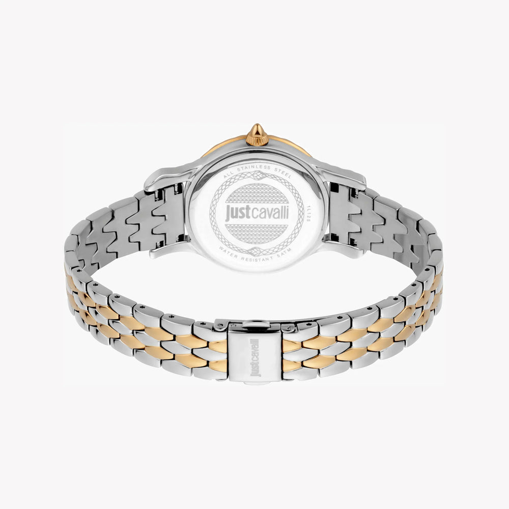 Just Cavalli Women's Silver & Gold Watch, White Dial | Jc1l125m0095 by i-watch