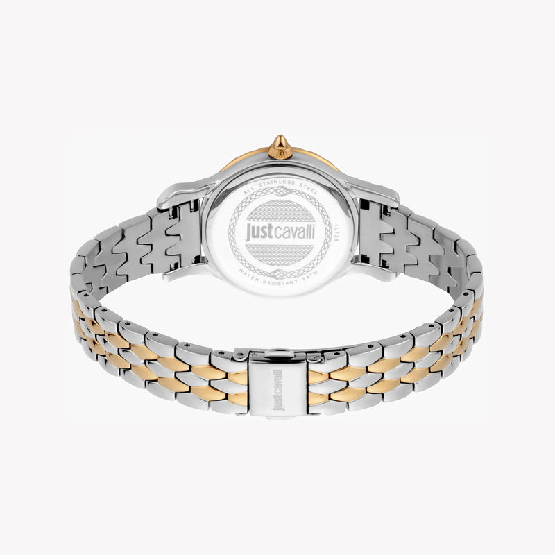 Just Cavalli Women's Silver & Gold Watch, White Dial | Jc1l125m0095 by i-watch