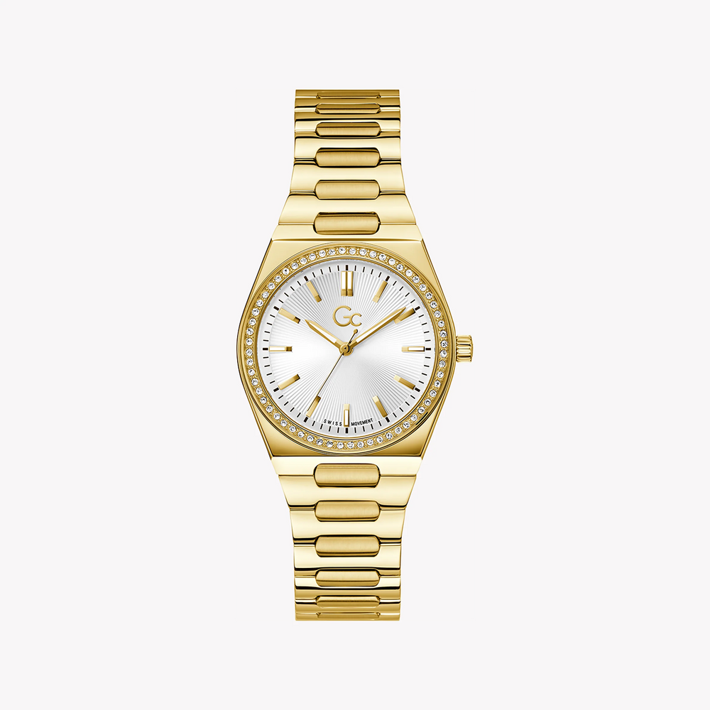 Guess Women's Gold Stainless Steel Watch, White Dial | Z38002l1mf by i-watch