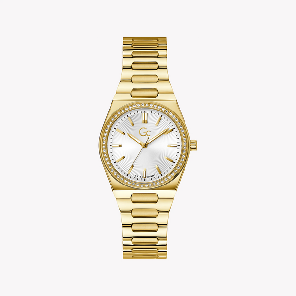 Guess Women's Gold Stainless Steel Watch, White Dial | Z38002l1mf by i-watch