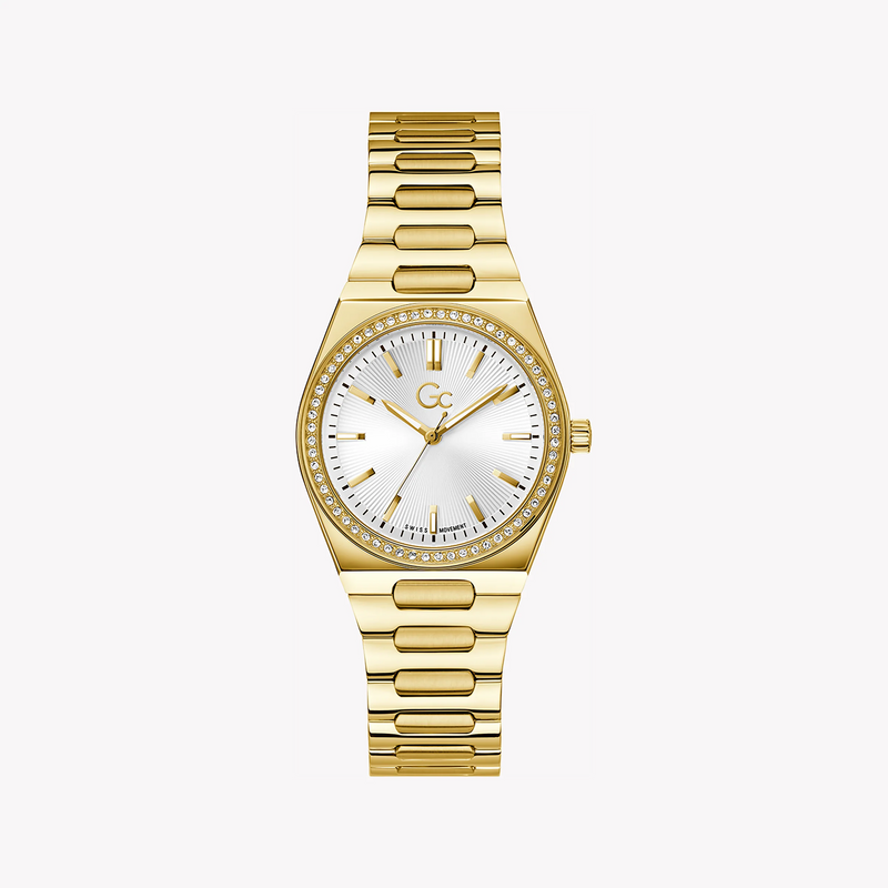Guess Women's Gold Stainless Steel Watch, White Dial | Z38002l1mf by i-watch