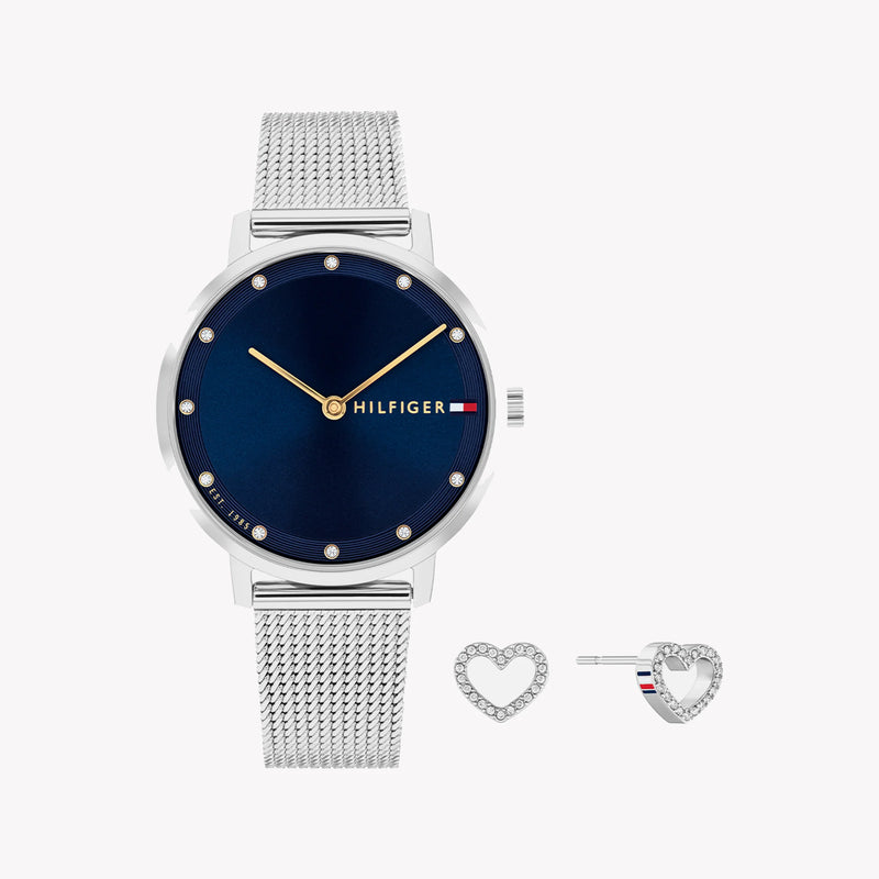 Tommy Hilfiger Men's Silver Watch, Blue Dial | 1691643 by i-watch