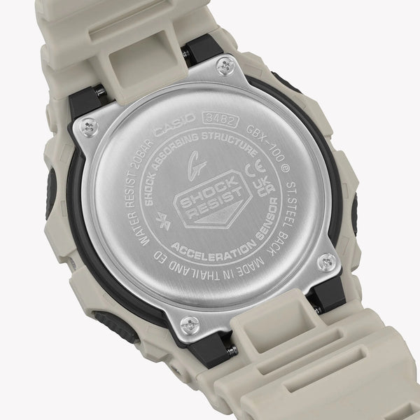 G-Shock Men's White Resin Watch, Stainless Steel | Gbx-100-8dr by i-watch