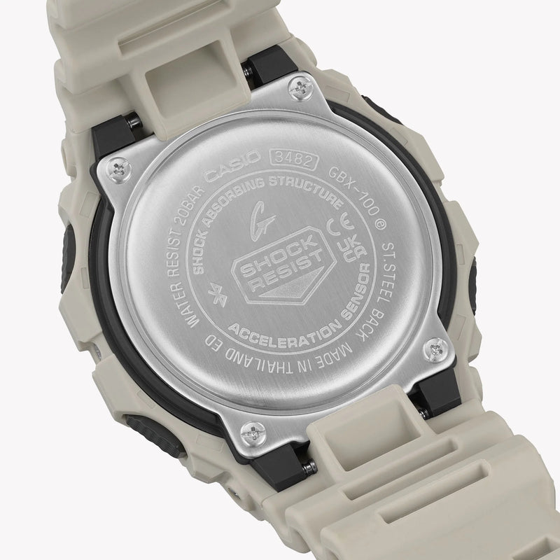 G-Shock Men's White Resin Watch, Stainless Steel | Gbx-100-8dr by i-watch