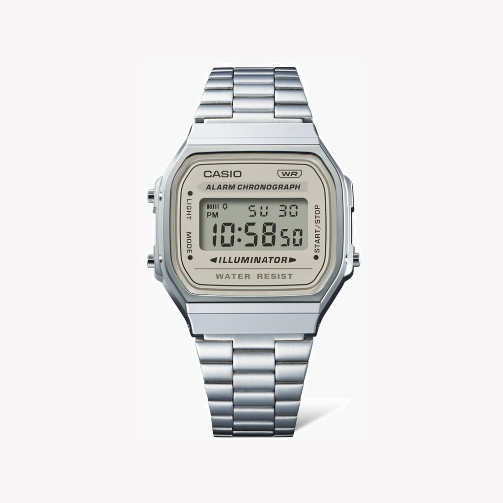 CASIO A168WA-8AY BOLD VERSATILITY - SPORTY DIGITAL WATCH WITH STYLISH SILVER BAND-i-Watch-2