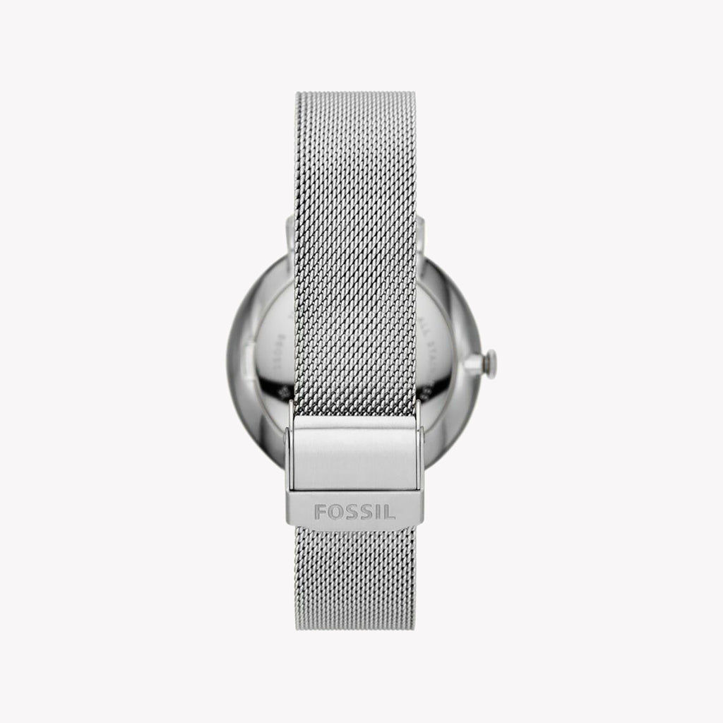 FOSSIL ES5099 - TIMELESS ELEGANCE WOMEN'S WATCH WITH SILVER MESH BAND AND WHITE DIAL-i-Watch-3