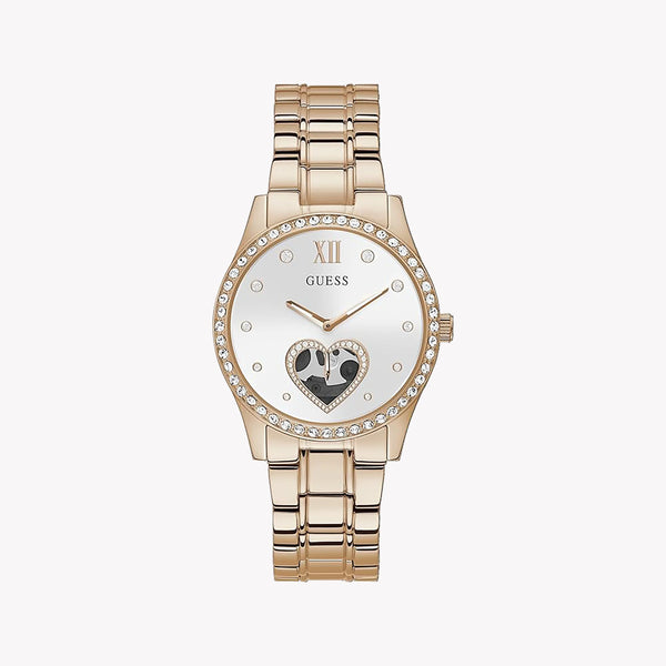 Guess Women's Rose Gold Watch, White Dial | Gw0380l3 by i-watch
