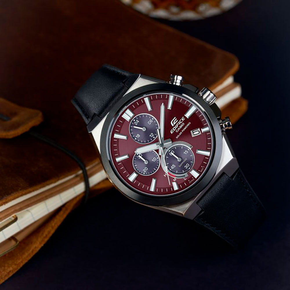 EDIFICE EFS-S630BL-5AVUEF - STUNNING RED DIAL & SLEEK STAINLESS STEEL MEN'S WATCH-i-Watch-3