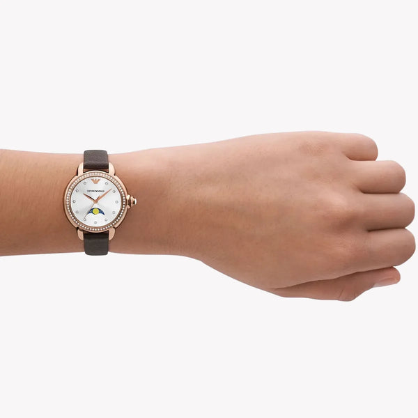 Emporio Armani Women's Rose Gold Watch, White Dial | Ar11568 by i-watch
