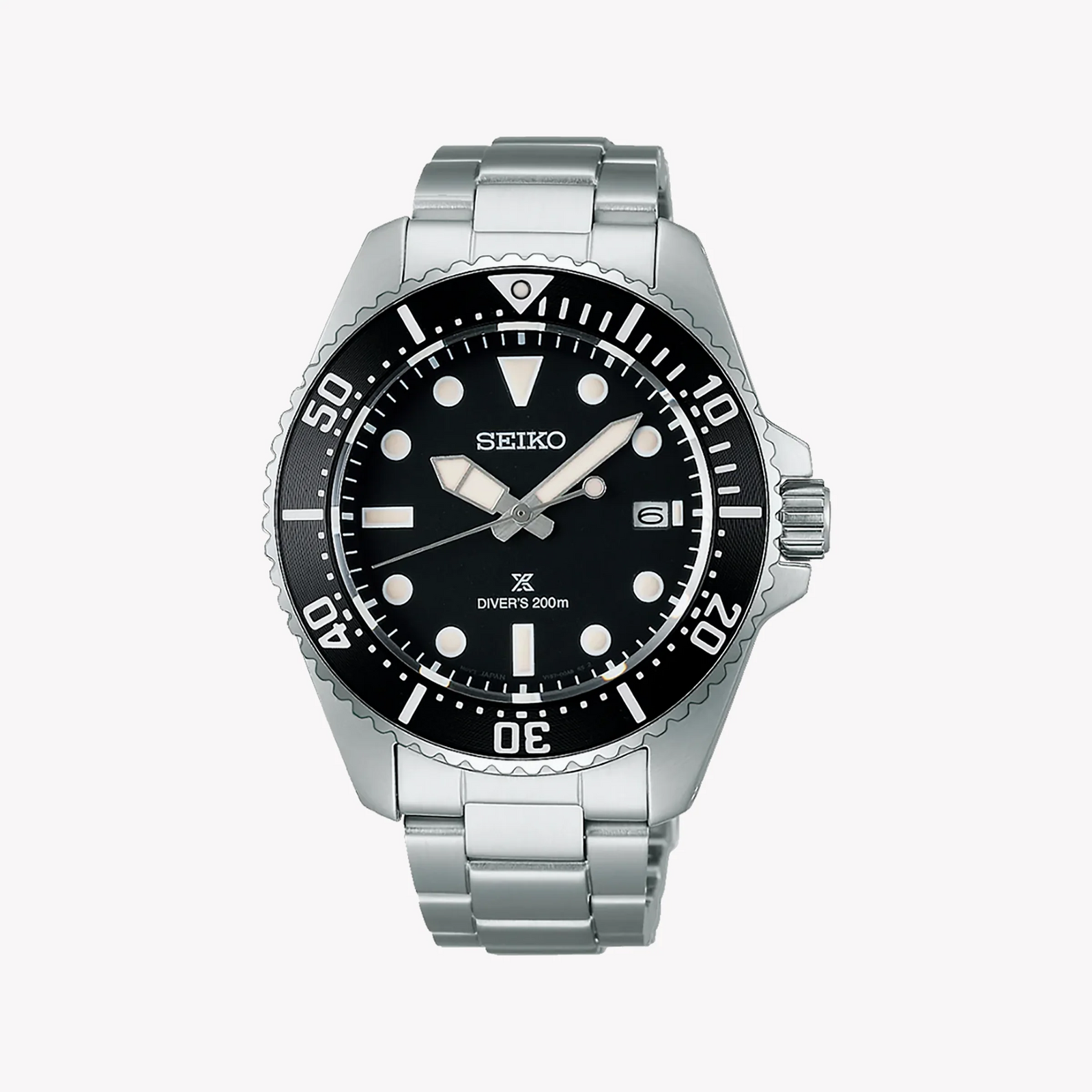 Seiko Men's Silver Stainless Steel, Black Dial | Sne597p1 by i-watch