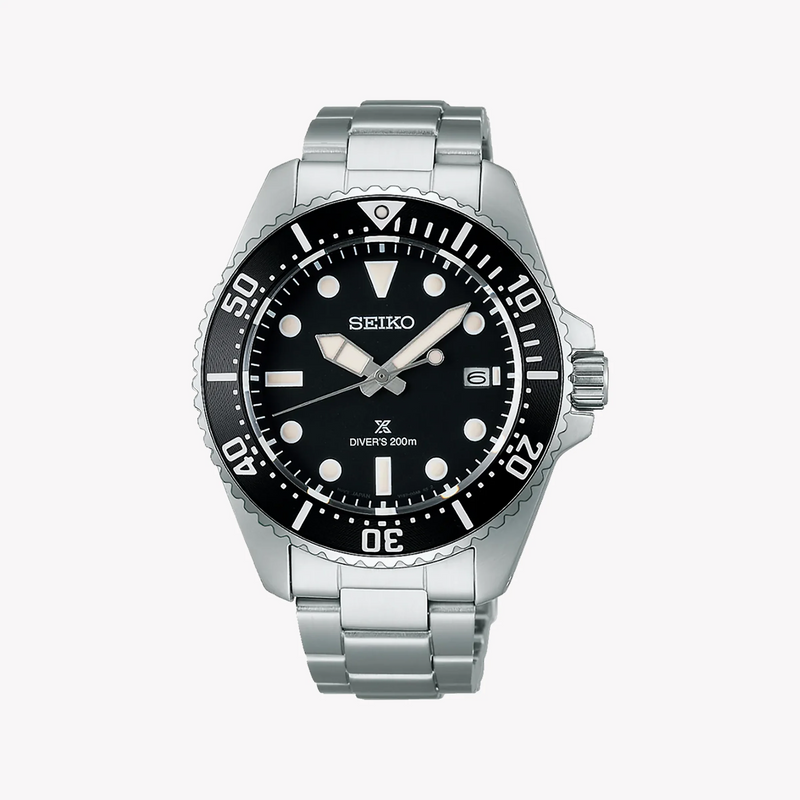 Seiko Men's Silver Stainless Steel, Black Dial | Sne597p1 by i-watch