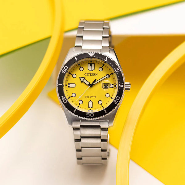 Citizen Men's Stainless Steel, Yellow Dial | Aw1760-81z by i-watch