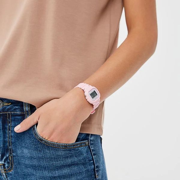 CASIO Women's Watch with Pink Resin Case and Pink Resin Band-i-Watch-5