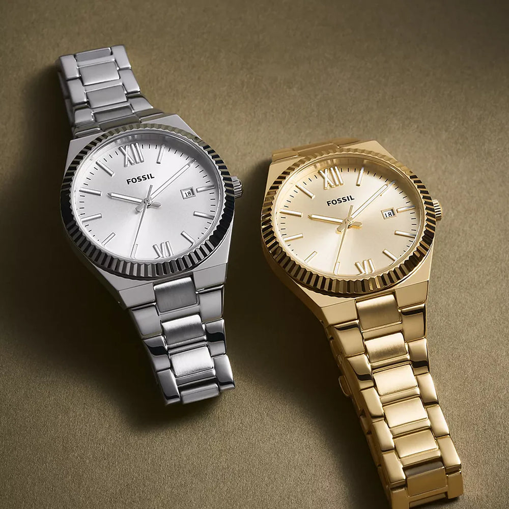 Fossil Women's Silver Stainless Steel Watch, Silver Dial | Es5300 by i-watch