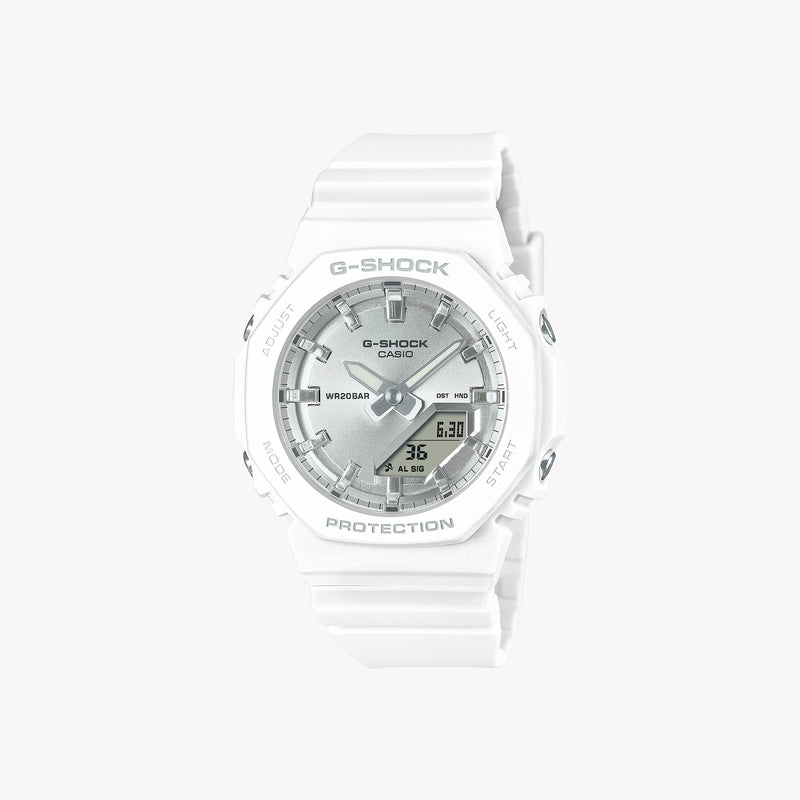 Casio Women's White Resin Watch, Silver Accents | Gma-P2100va-7aer by i-watch