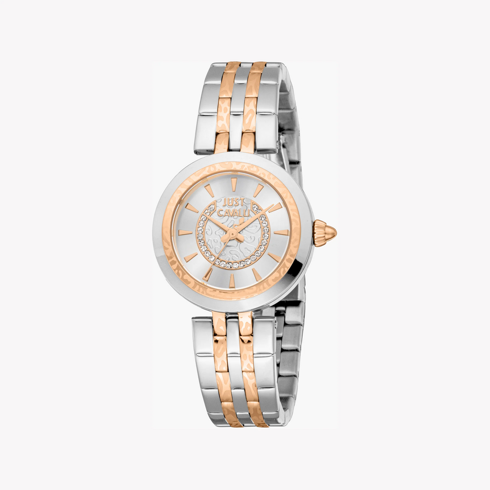 Just Cavalli Women's Two-Tone Watch, Silver Dial | Jc1l314m0095 by i-watch