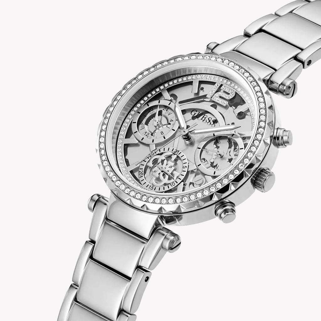 GUESS GW0403L1 - TIMELESS GLAMOUR: STYLISH SILVER WOMEN'S WATCH WITH CRYSTAL DIAL-i-Watch-4