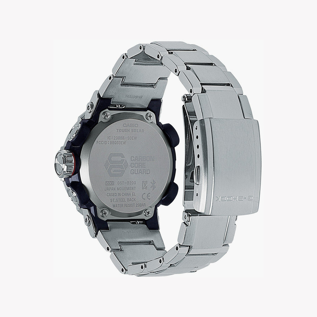 CASIO G-SHOCK GST-B200D-1ADR - BOLDLY BUILT FOR ADVENTURE & STYLE Men's Watch with Silver Stainless Steel Band and Black Dial-i-Watch-4