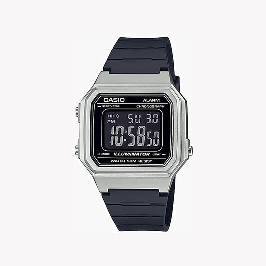 Casio W-217HM-7BV Digitale silberne Herrenuhr