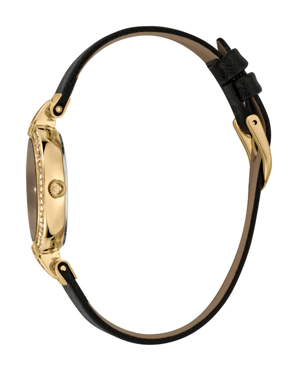 Just Cavalli Women's Gold Stainless Steel Watch, Black Leather Band | Jc1l159l0025 by i-watch