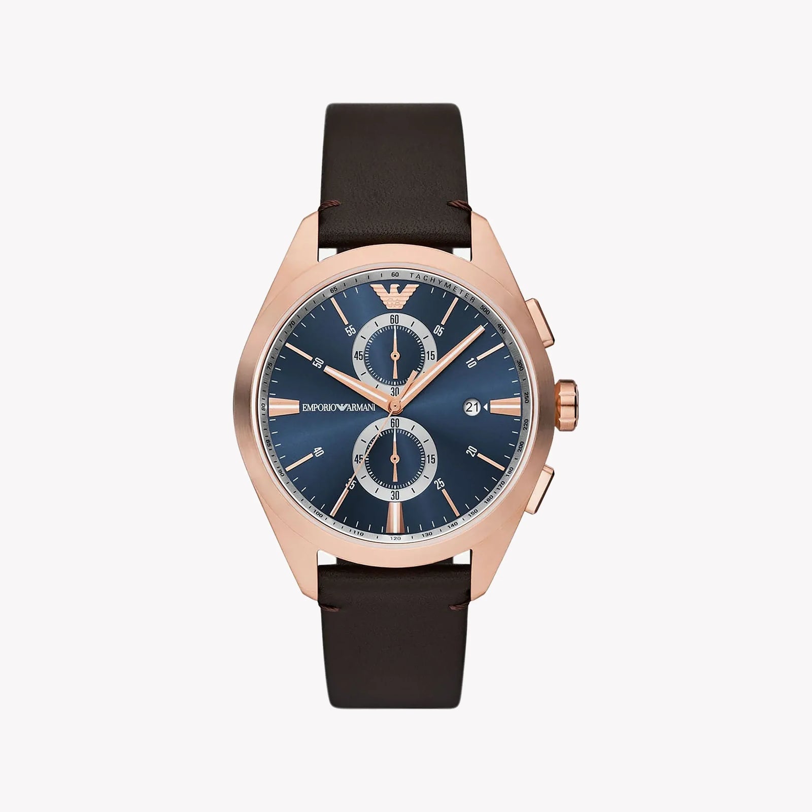 Emporio Armani Men's Rose Gold Watch, Blue Dial | Ar11554 by i-watch