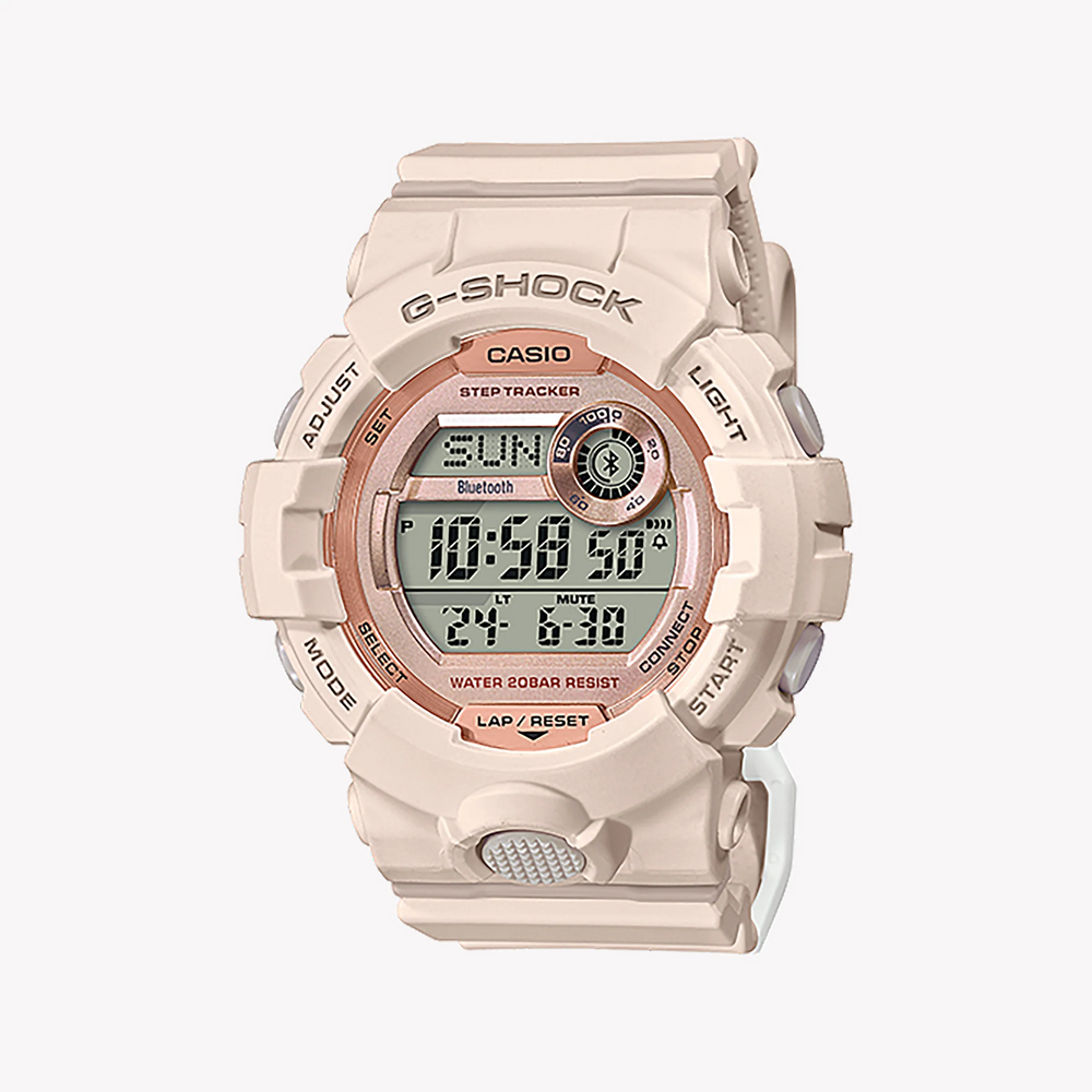 Casio G-Shock Gmd-B800-4dr Sporty Elegance - Unisex Timepiece With Beige Resin Band And Smart Features by i-watch