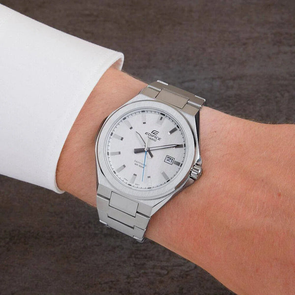 Edifice Men's Silver Stainless Steel Watch, Silver Dial | Efb-108d-7avuef by i-watch