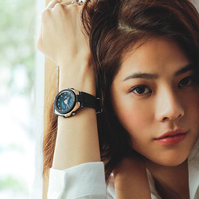 Baby-G Msg-400g-1a1dr: Elegant Adventurer - Rose Gold & Black Women's Watch by i-watch