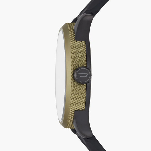 Diesel Men's Gold Watch, Black Silicone Band | Dz1875 by i-watch