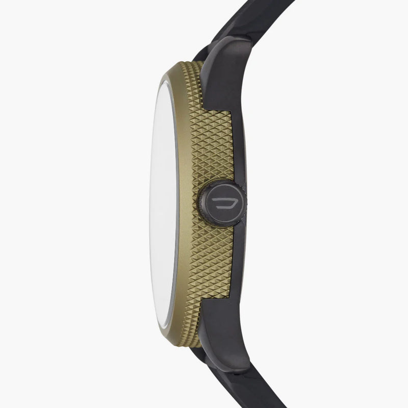 Diesel Men's Gold Watch, Black Silicone Band | Dz1875 by i-watch