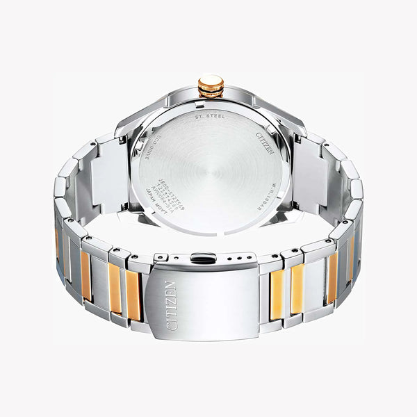 Citizen Aw0084-81a - Elegant Fusion Of Style & Functionality Men's Eco-Drive Watch With Silver & Gold Band by i-watch