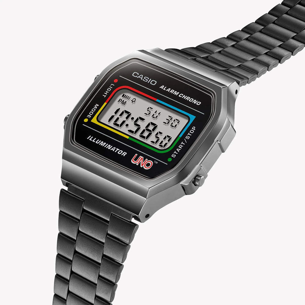 Casio Unisex Black Stainless Steel Watch, Chrome Resin | A168weuc-1a by i-watch